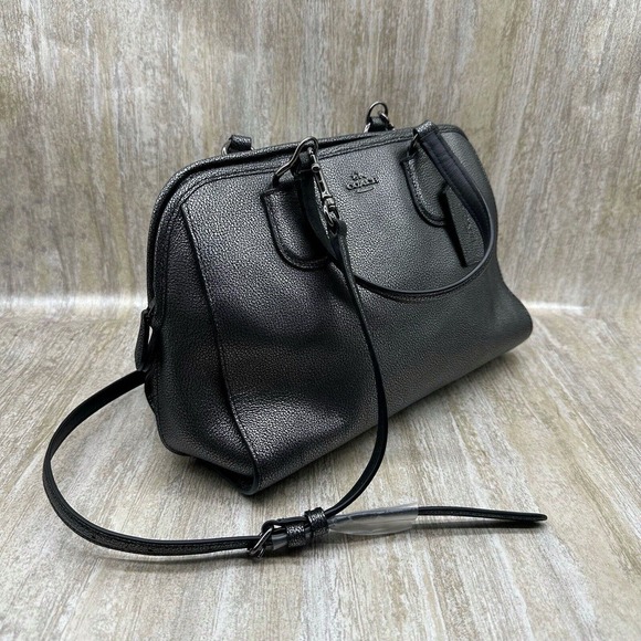 Coach Handbags - COACH Nolita Pebble Leather Satchel Bag Crossbody Handbag Purse Gunmetal